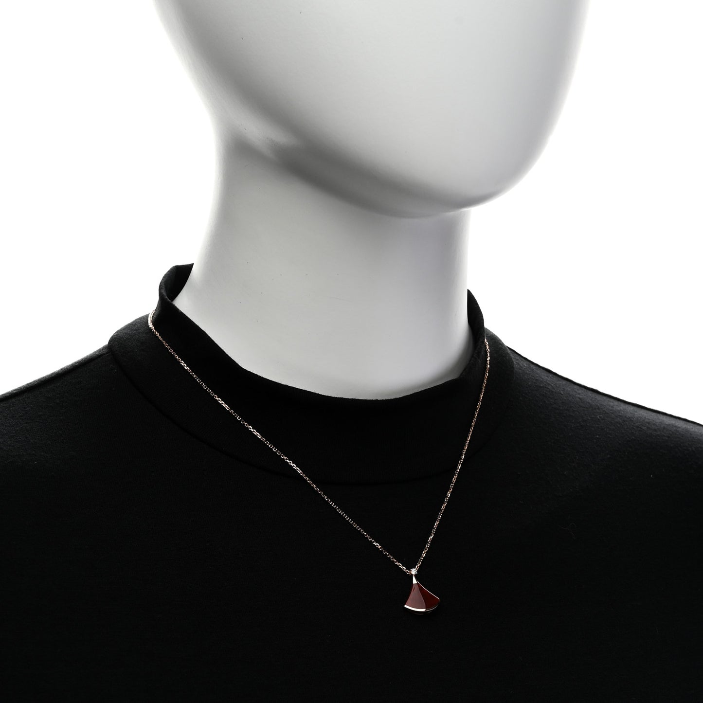18K Rose Gold Diamond Carnelian Divas' Dream Pendant Necklace