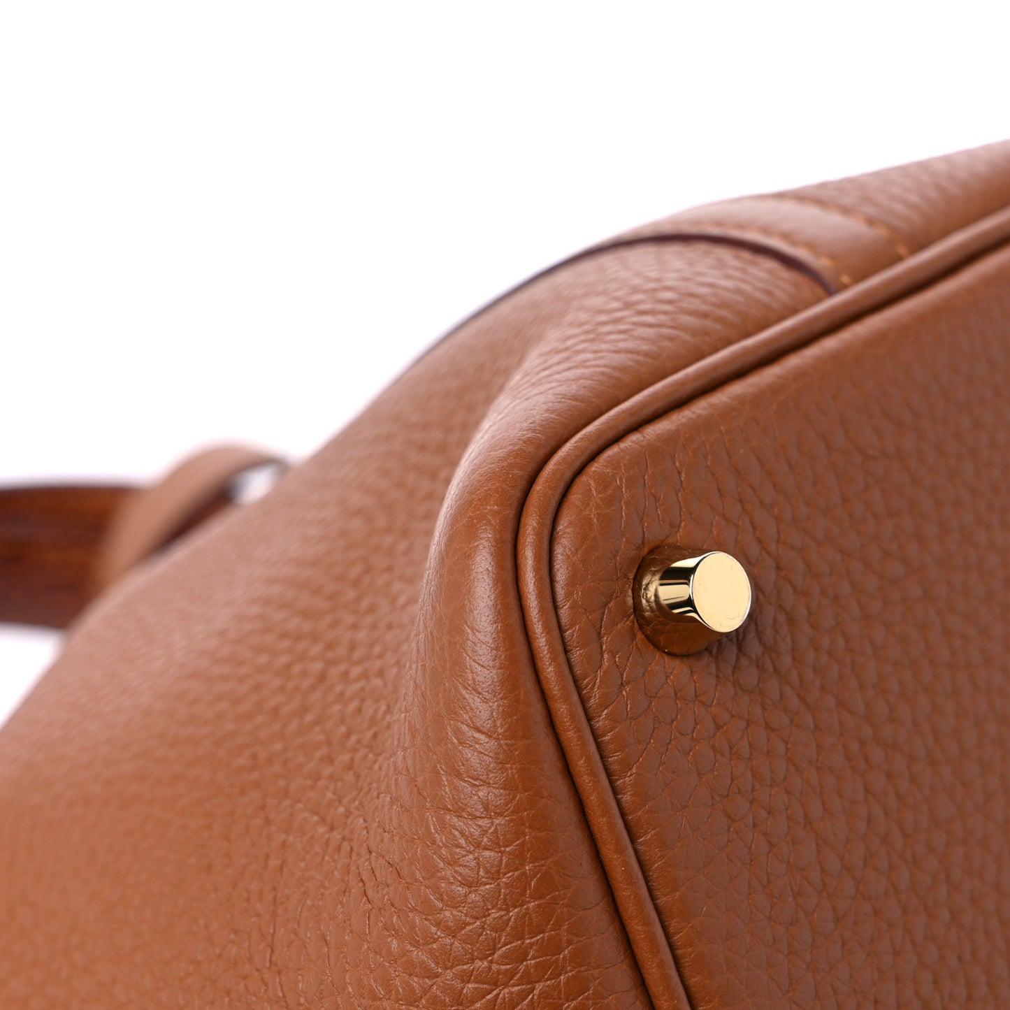 Taurillon Clemence Matte Alligator Picotin Lock Touch 18 PM Gold