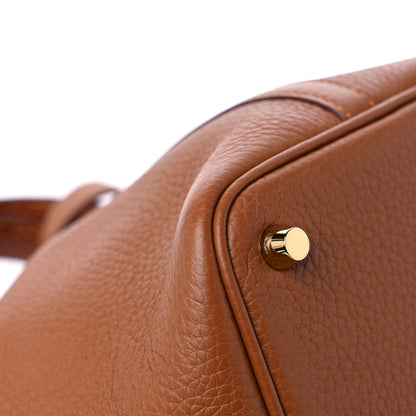 Hermes Taurillon Clemence Matte Alligator Picotin Lock Touch 18 PM Gold 8 of 13
