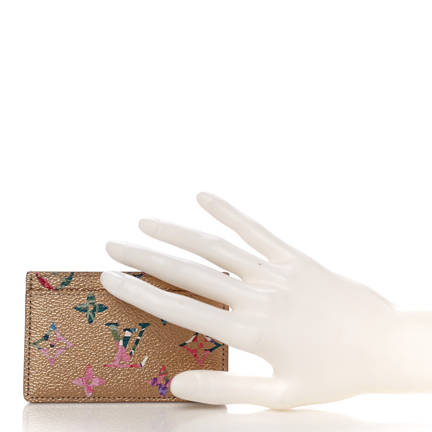 Louis Vuitton Metallic Monogram LV Garden Card Holder Gold 2 of 10