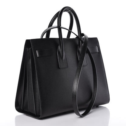 Saint Laurent Grained Calfskin Small Sac De Jour Black 3 of 10