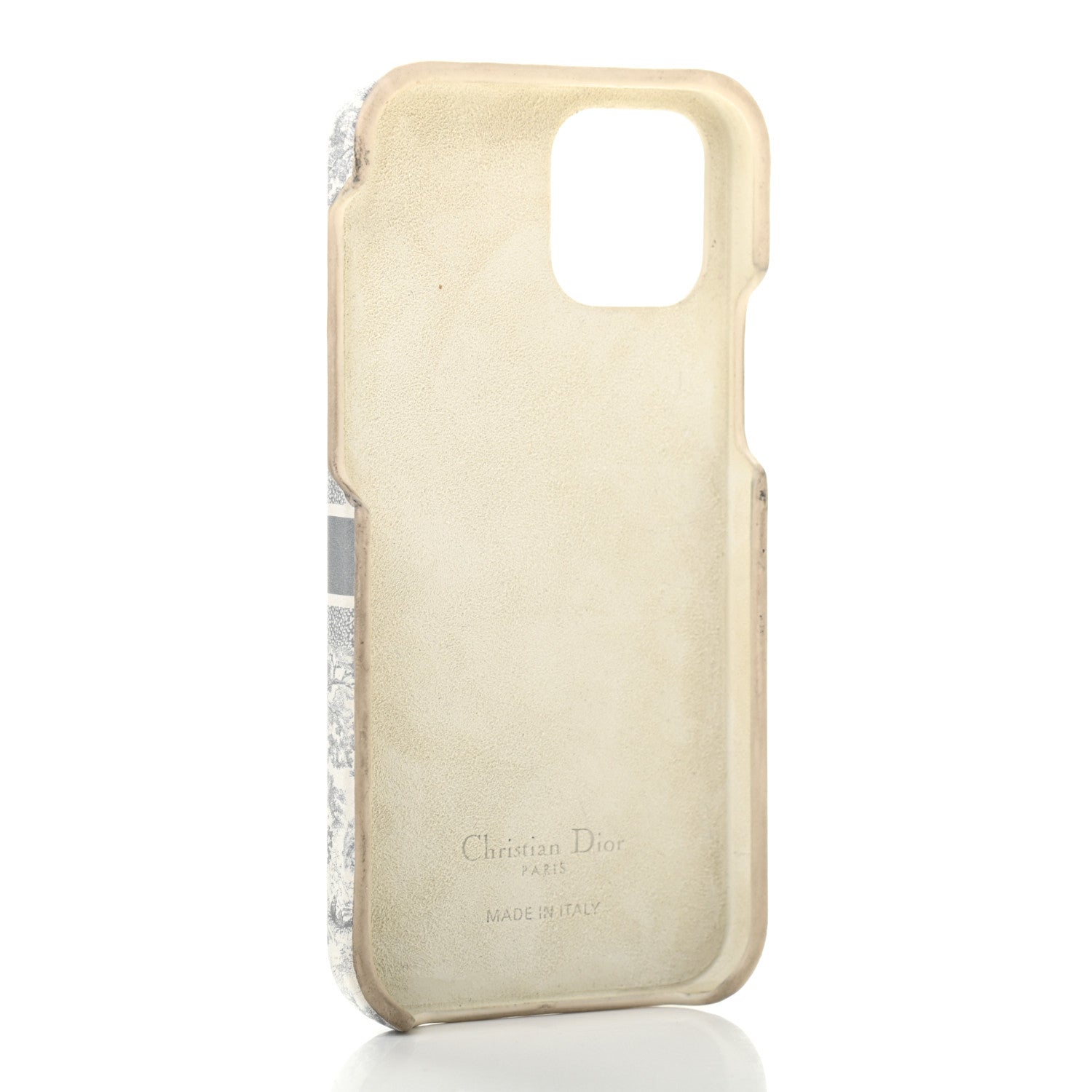Christian Dior Calfskin Toile De Jouy iPhone 12 Pro Case Grey 2 of 7