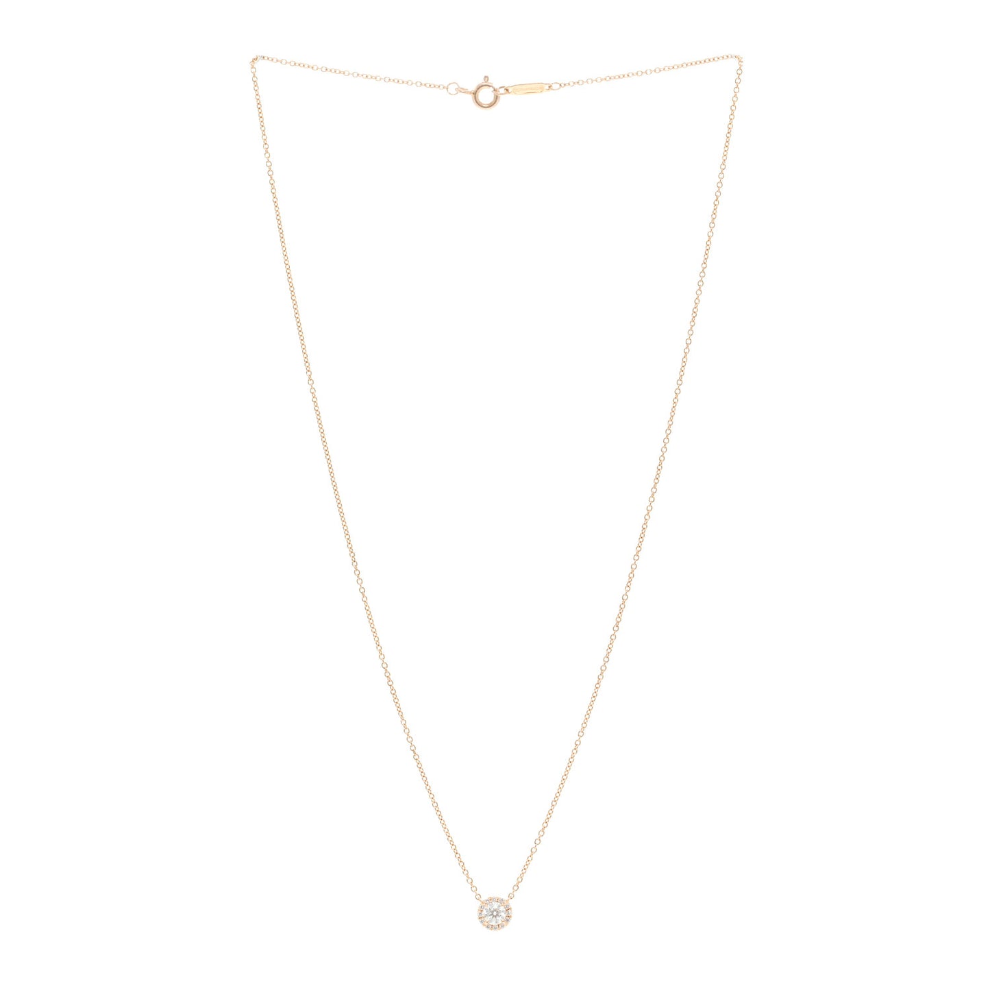 18K Rose Gold Diamond .25ctw Soleste Pendant Necklace