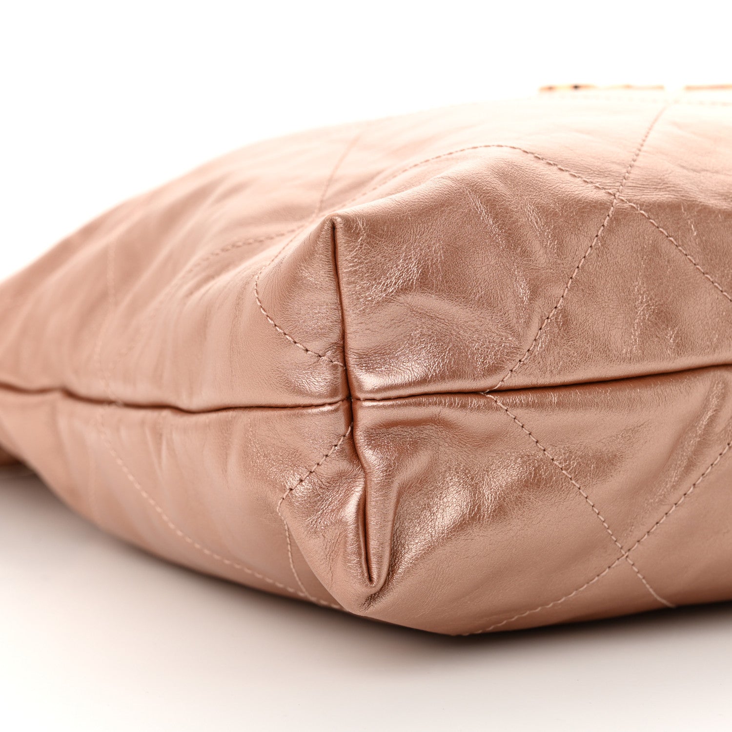 Chanel Metallic Calfskin Quilted Chanel 22 Copper 10 of 11