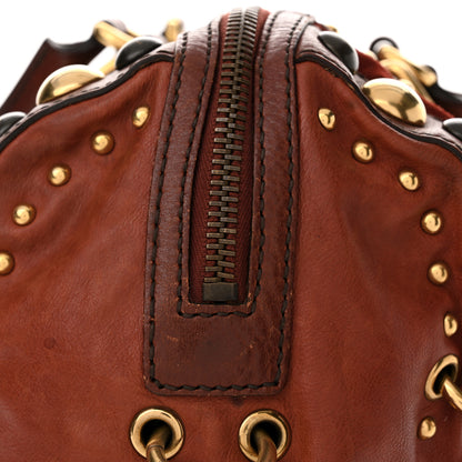 Gucci Calfskin Large Babouska Studded Boston Red 14 of 15