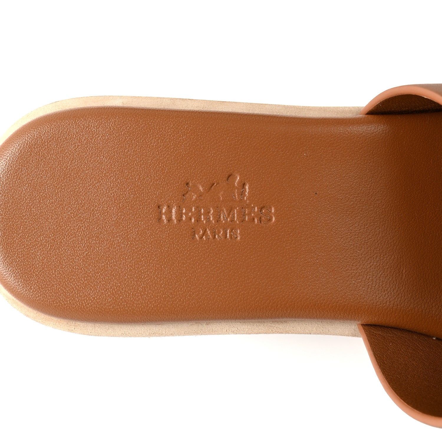 Hermes Calfskin Cork Eze 30 Sandals 37 Marron Glaise 7 of 10