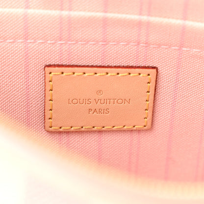 Louis Vuitton Damier Azur Neverfull MM GM Pochette Rose Ballerine 6 of 7