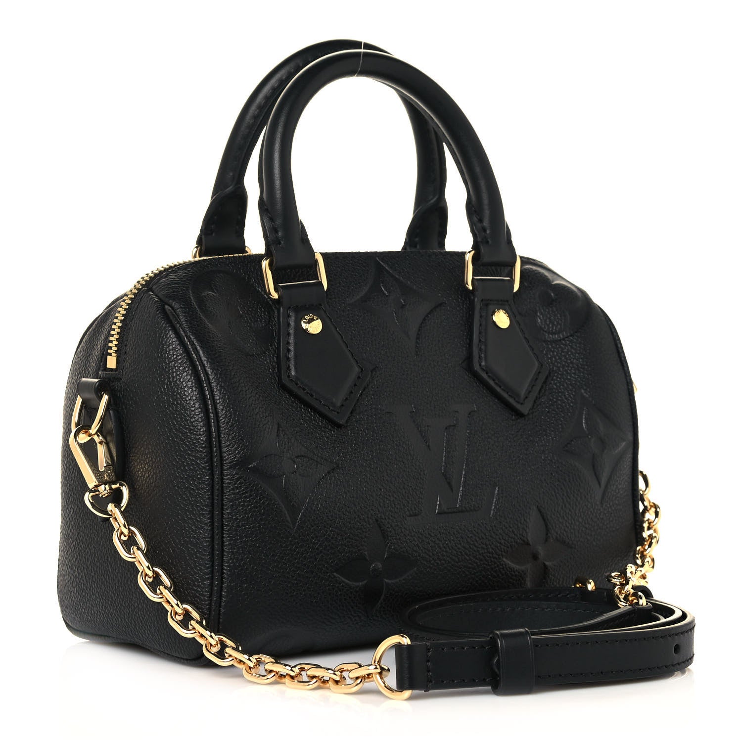 Louis Vuitton Empreinte Monogram Giant Speedy Bandouliere 20 Black 3 of 12