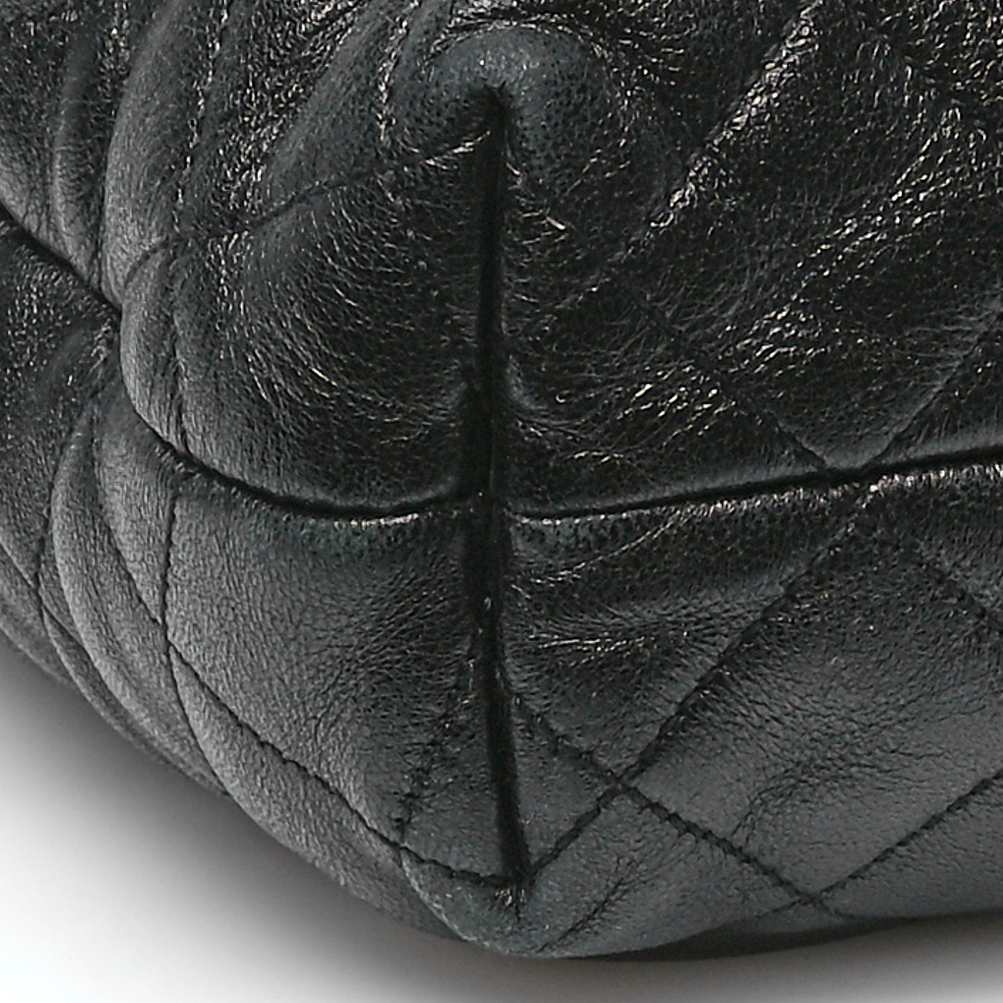 Lambskin Quilted Maxi Icare Shopping Tote Black