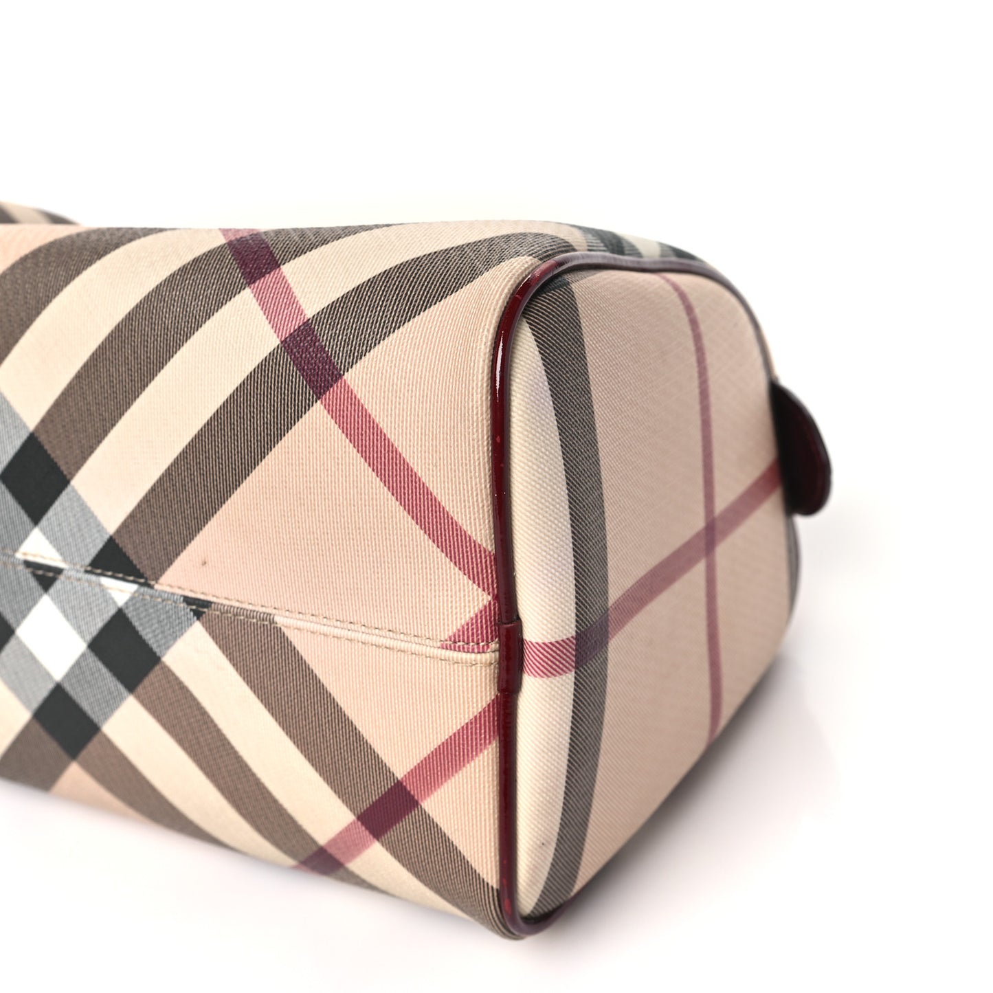 Patent Nova Check Chester Bowling Bag Raspberry Sorbet