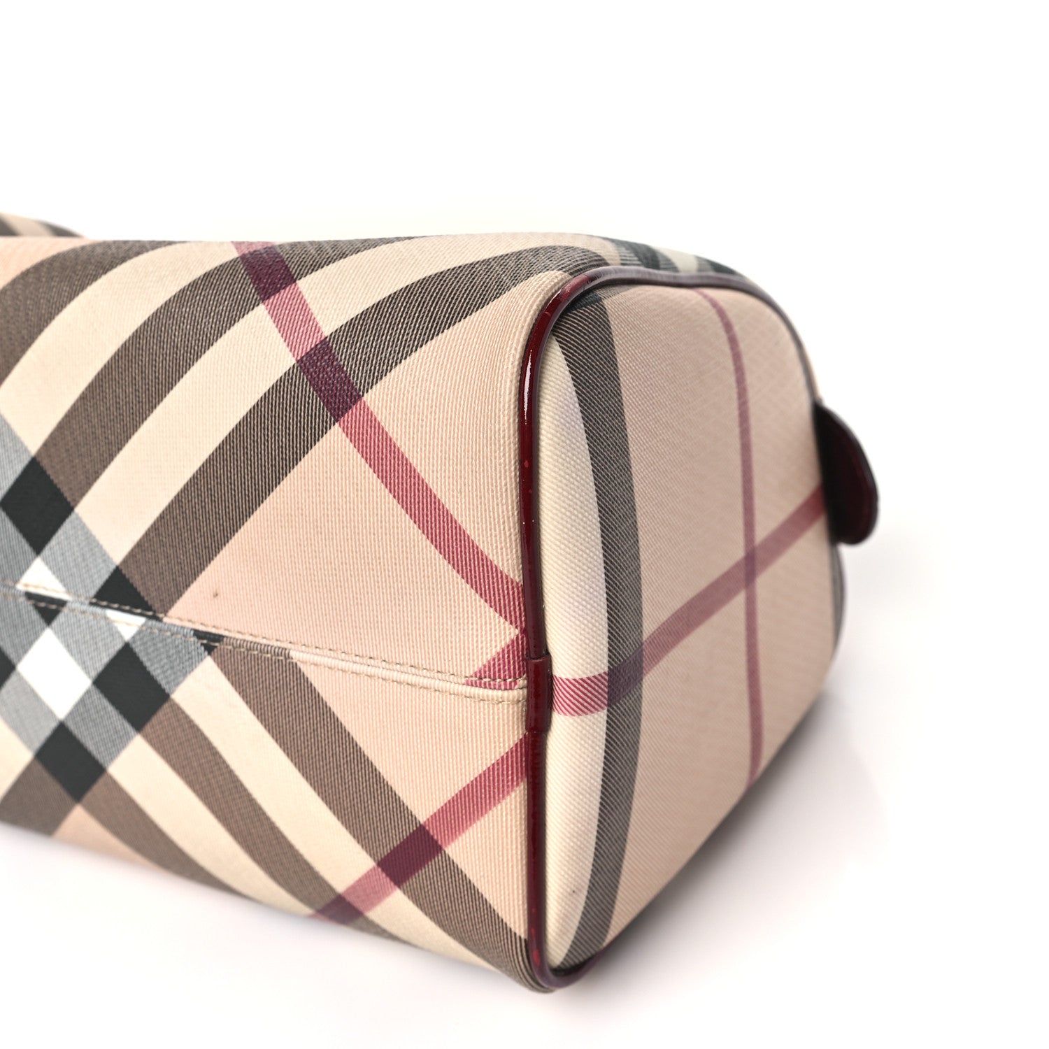 Burberry Patent Nova Check Chester Bowling Bag Raspberry Sorbet 9 of 12