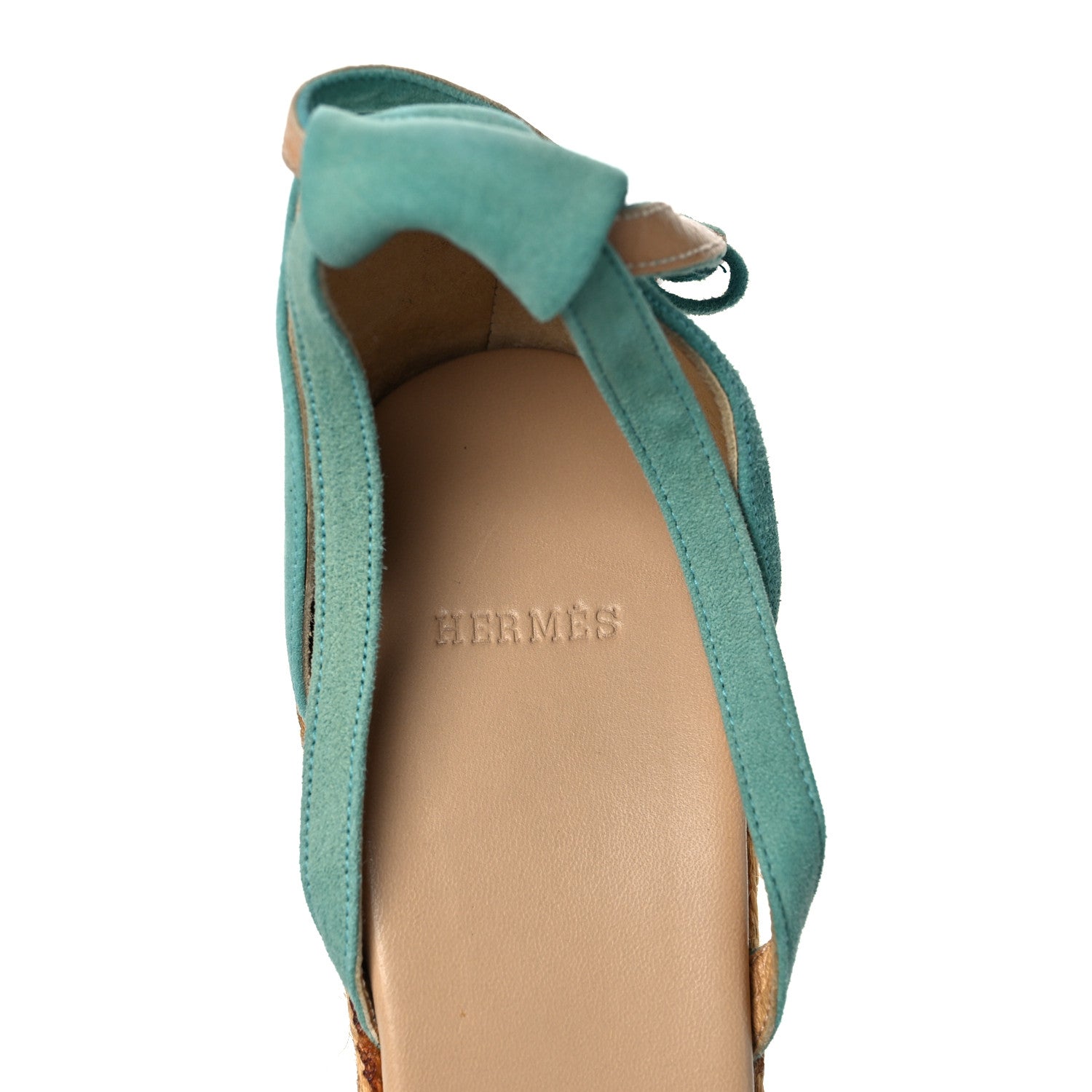 Hermes Suede Espadrille Wedge Sandals 39 7 of 7