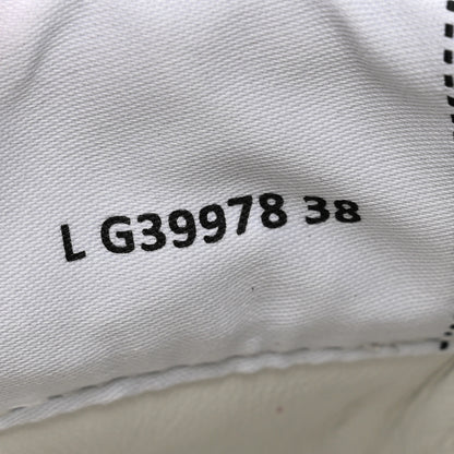 Chanel Suede Kidskin Womens CC Sneakers 38 Burgundy White 8 of 9
