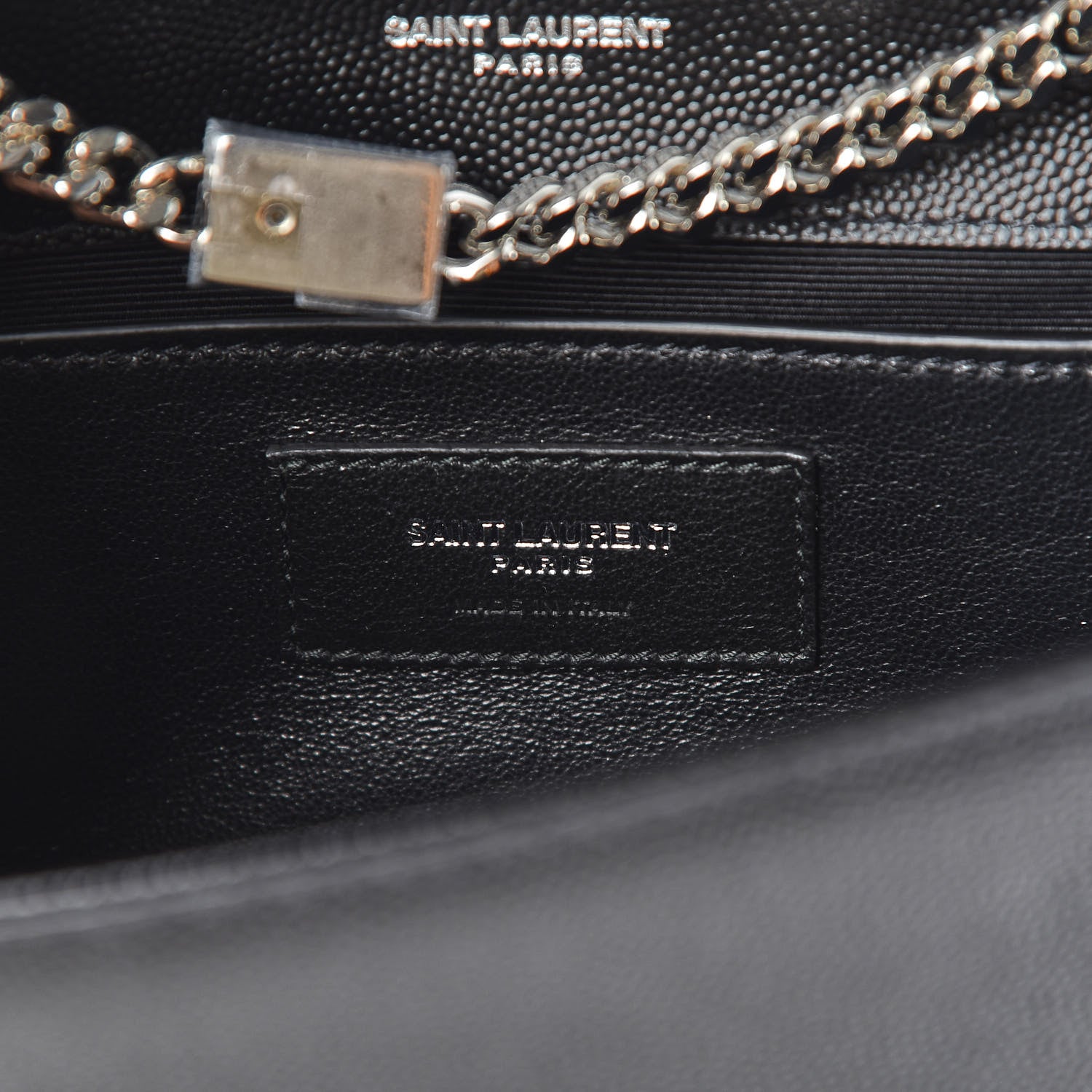Saint Laurent Grain De Poudre Small Monogram Kate Satchel Black 6 of 9