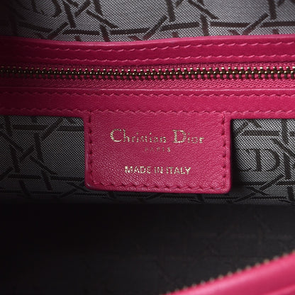 Christian Dior Lambskin Cannage Large Lady Dior Fuchsia 7 of 10