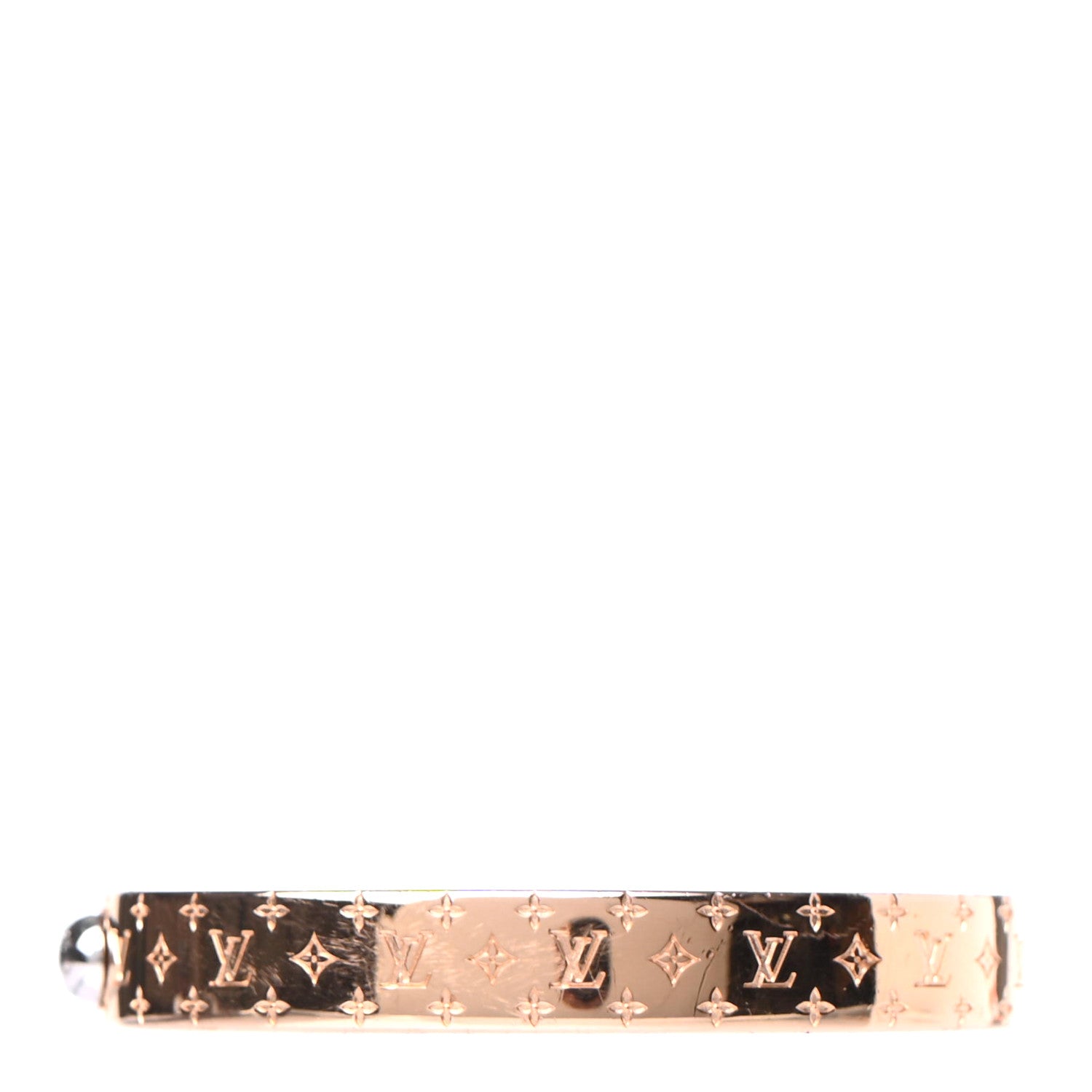 Louis Vuitton Brass Monogram Nanogram Cuff S Pink Gold 1 of 4