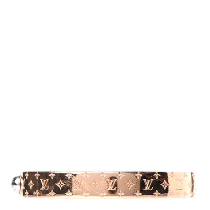 Louis Vuitton Brass Monogram Nanogram Cuff S Pink Gold 1 of 4