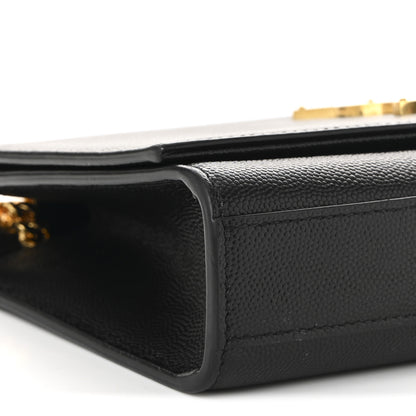 Saint Laurent Grain De Poudre Small Classic Monogram Kate Tassel Satchel Black 16 of 19