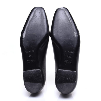 Hermes Goatskin Bilbao Ballerina Flats 37.5 Black 11 of 15