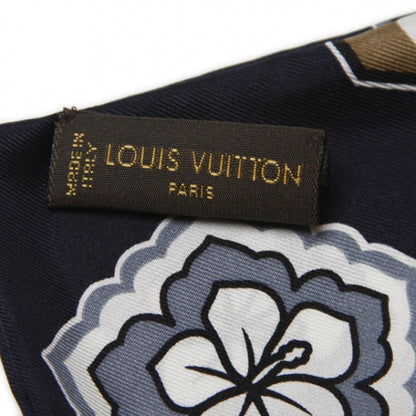 Louis Vuitton Silk Hibiscus Bandeau Navy 4 of 5