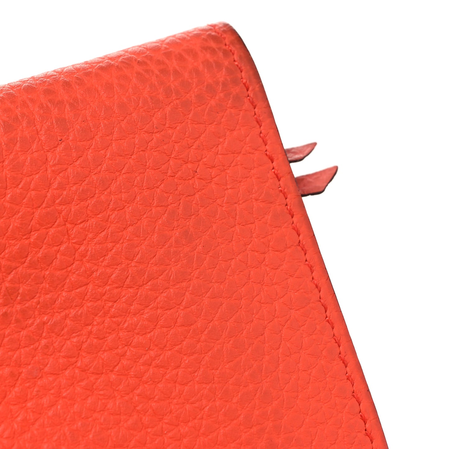 Togo Dogon Duo Wallet Orange Poppy Rose Candy