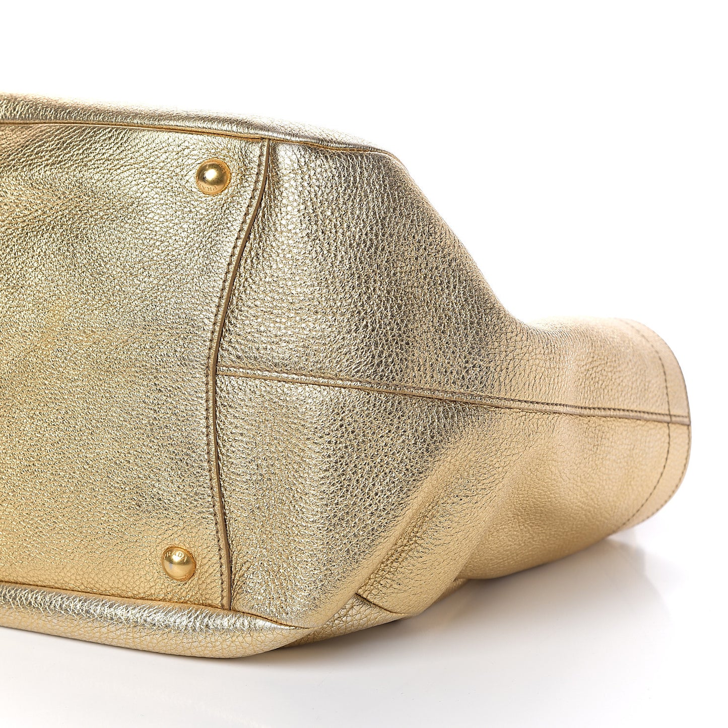Metallic Vitello Daino Side Pocket Hobo Platino