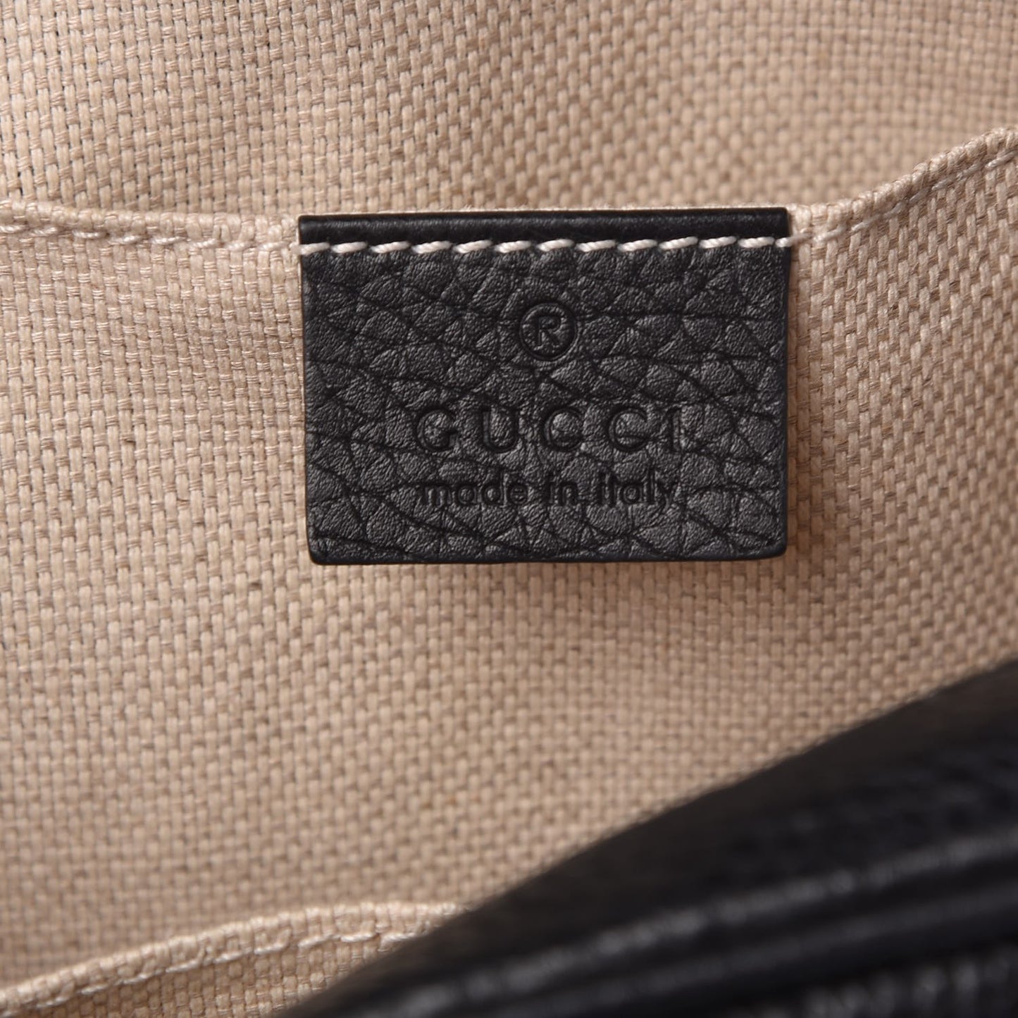 Pebbled Calfskin Small Soho Disco Bag Black