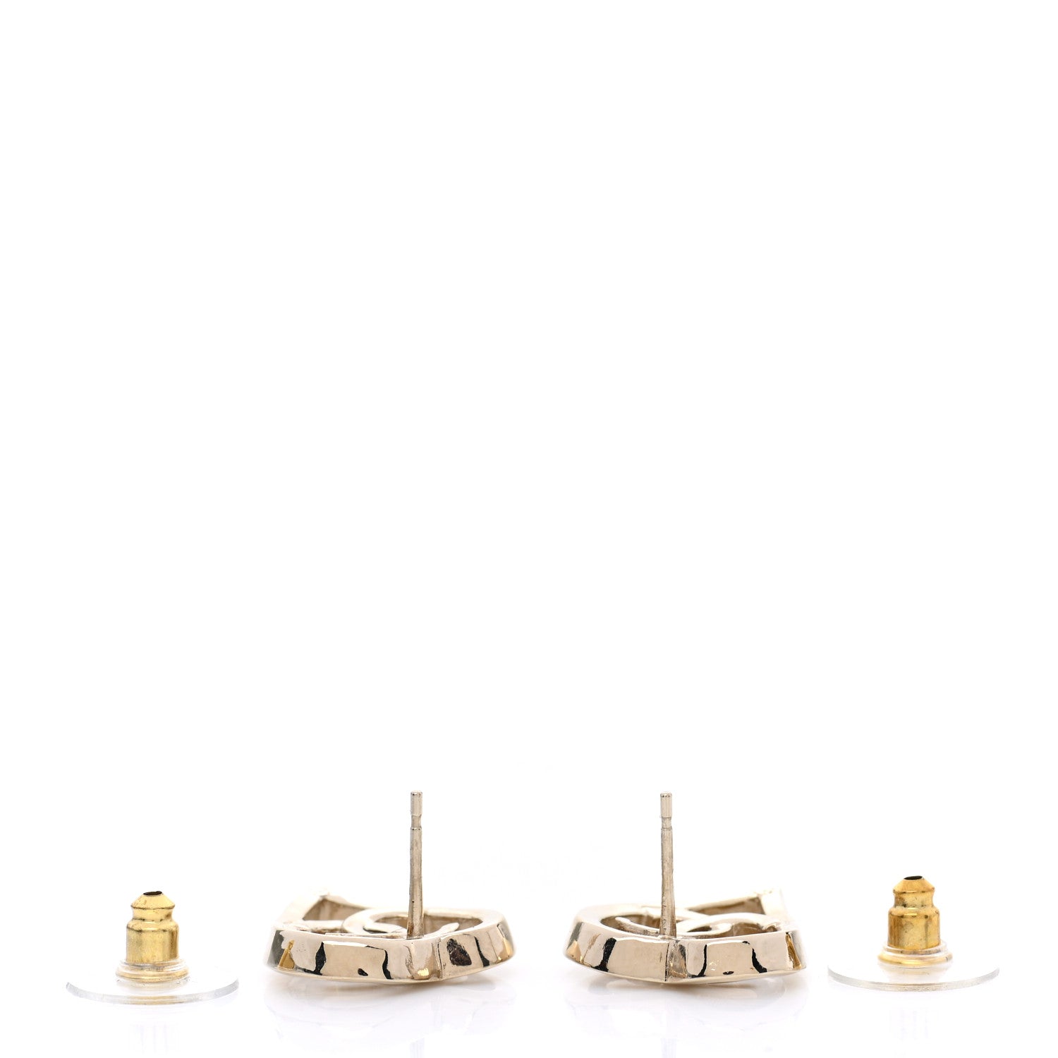Chanel Metal CC Heart Coco In Love Earrings Gold 3 of 5