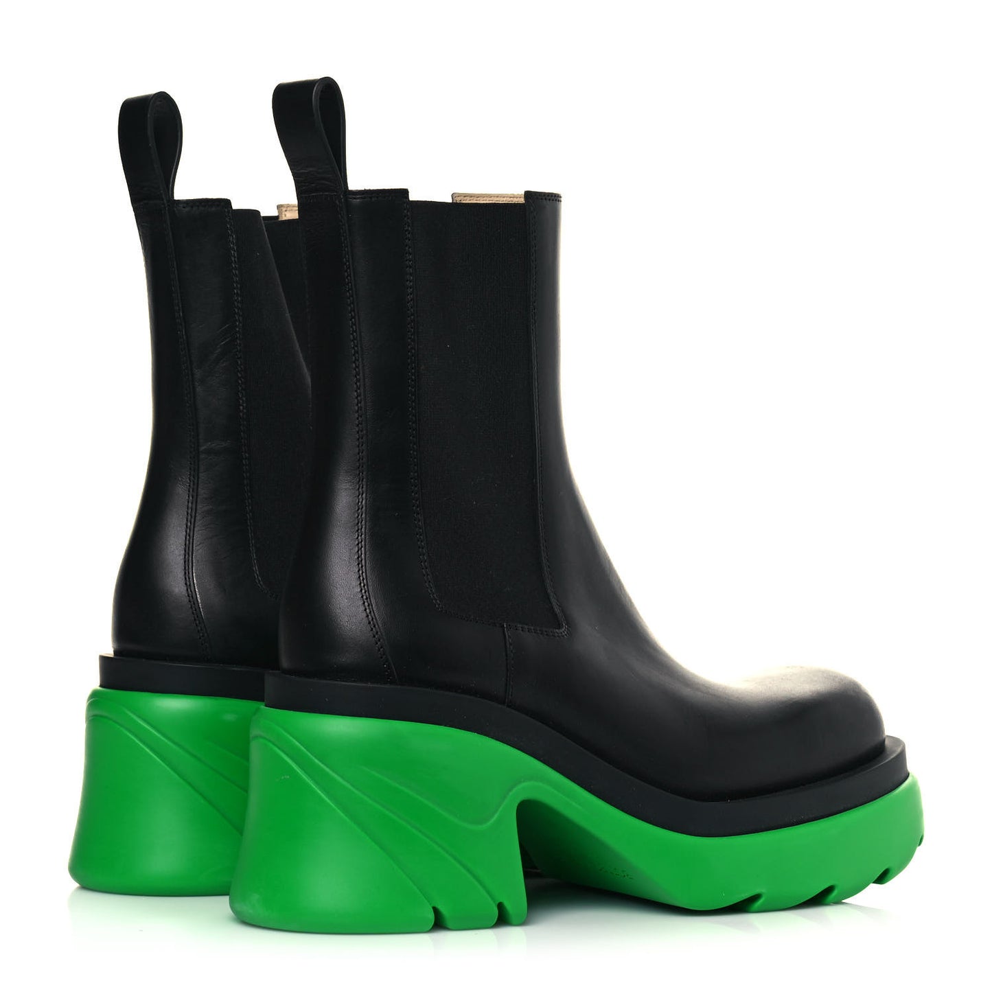 Calfskin The Flash Chelsea Boots 41 Black Grass