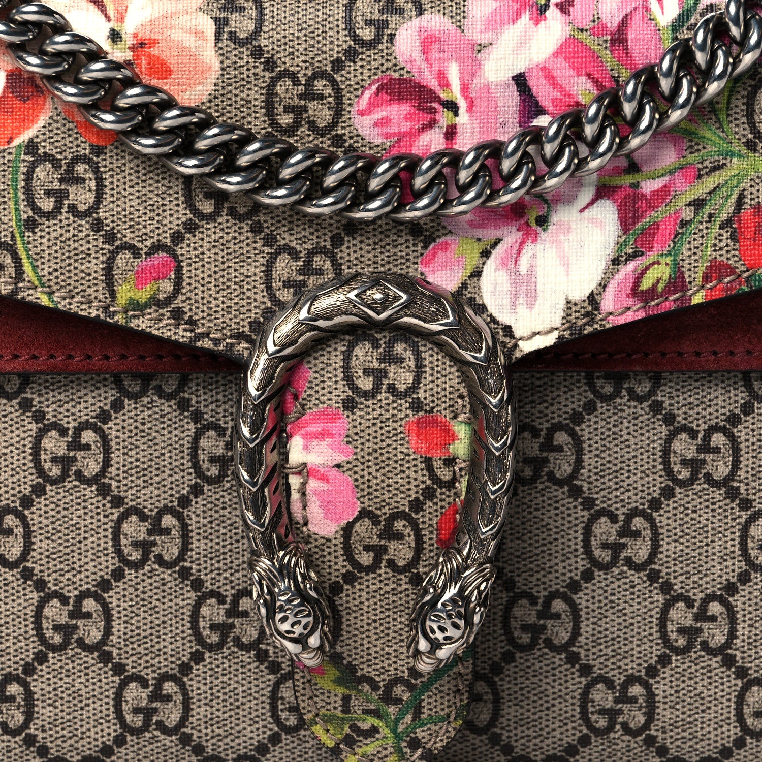 Gucci GG Supreme Monogram Blooms Mini Dionysus Shoulder Bag Beige Multicolor Dry Rose 8 of 14