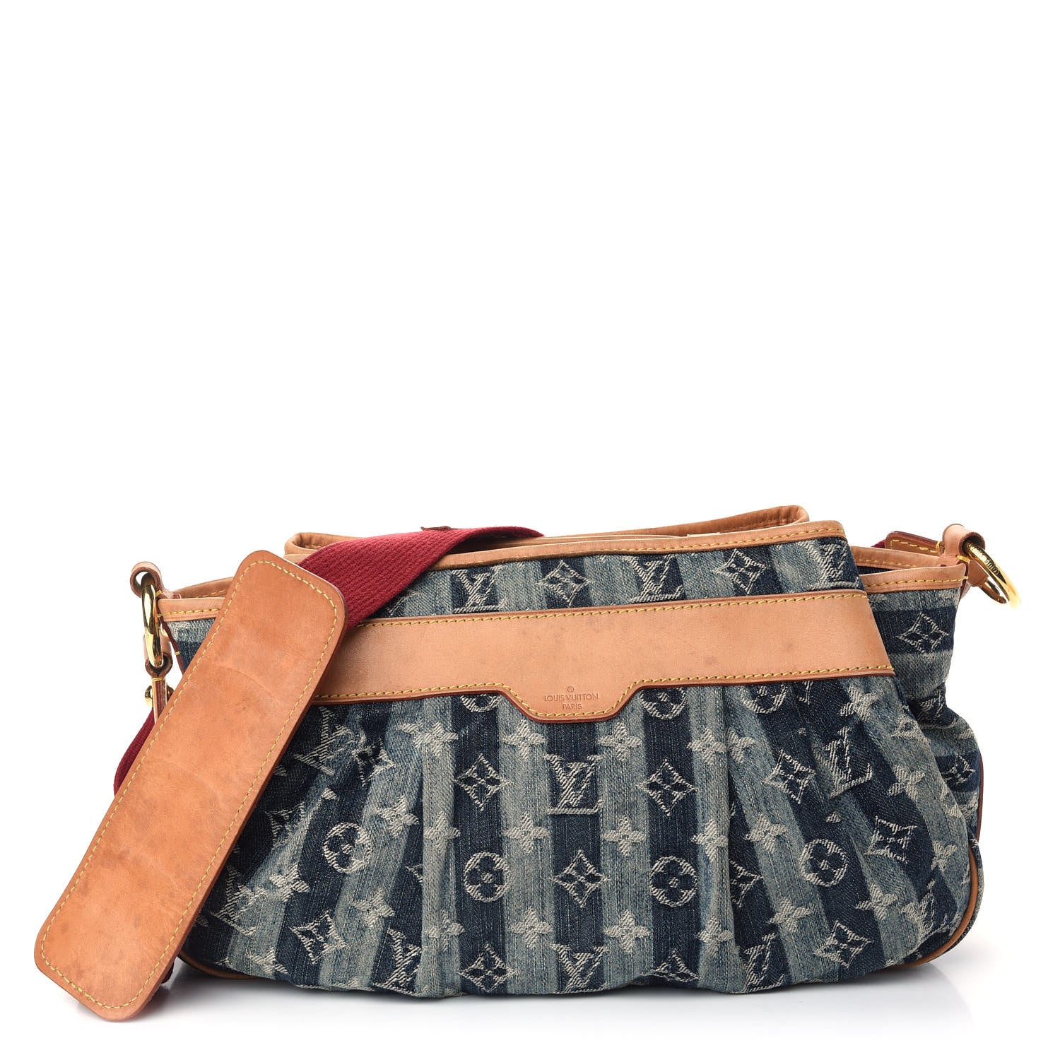 Louis Vuitton Denim Raye Porte Epaule MM 1 of 9