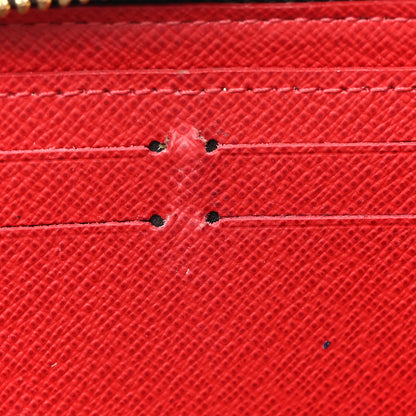 Louis Vuitton Damier Ebene Clemence Wallet Cherry 8 of 12
