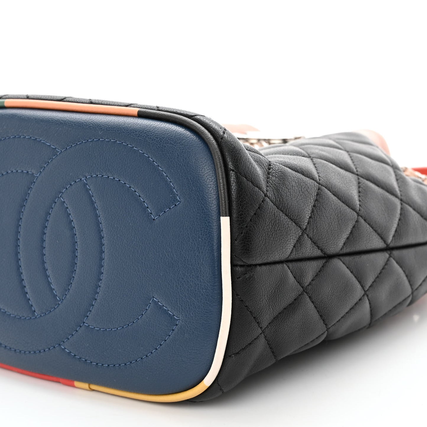 Lambskin Quilted Cuba Drawstring Tote Multicolor