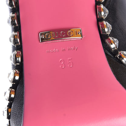 Gucci Malaga Kid Olympia Crystal Embellished Boots 35 Black 7 of 7