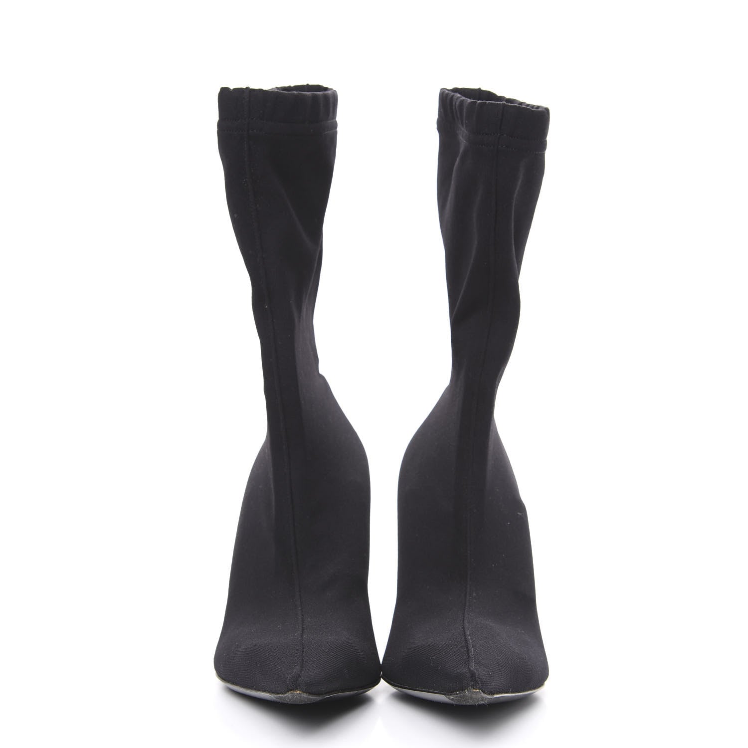 Balenciaga Jersey Crepe Extreme Pointed Toe Knife Booties 38.5 Black 2 of 6