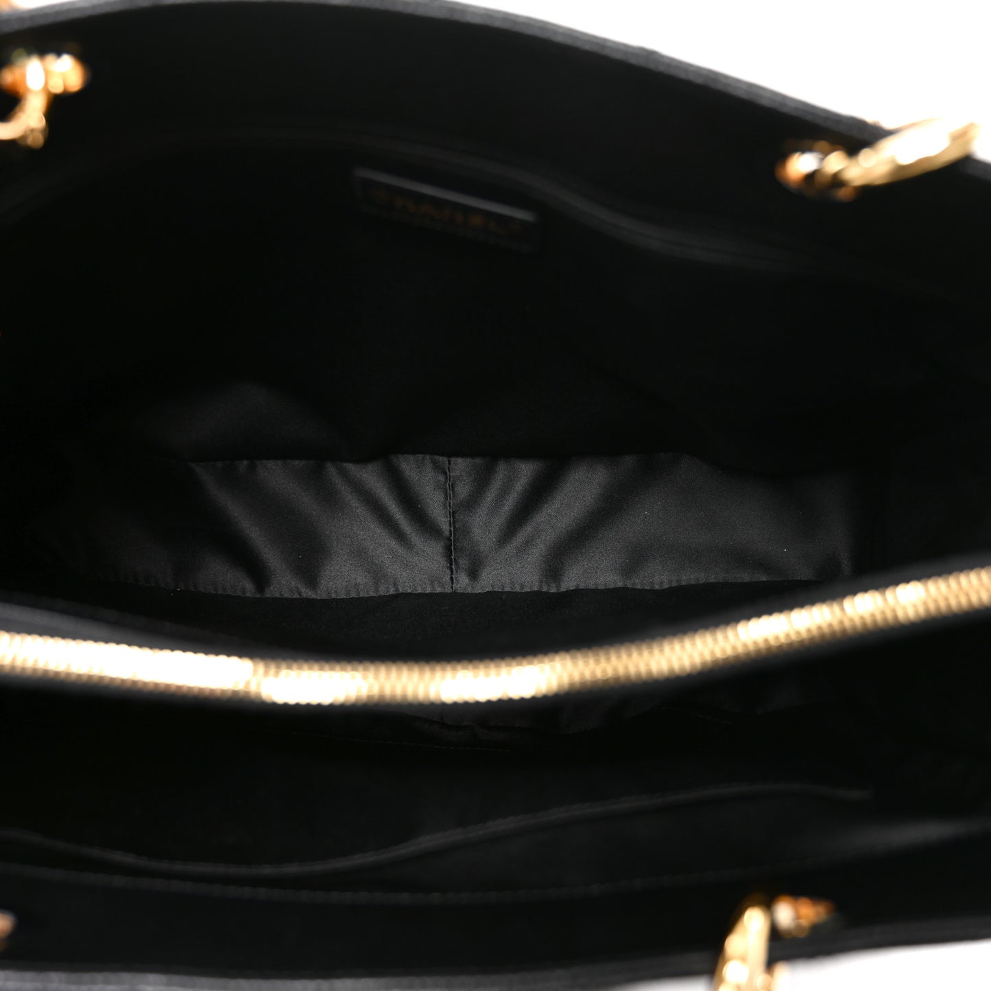 Caviar Quilted Grand Shopping Tote GST Black