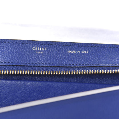 Celine Drummed Calfskin Suede Small Trapeze Indigo 8 of 11