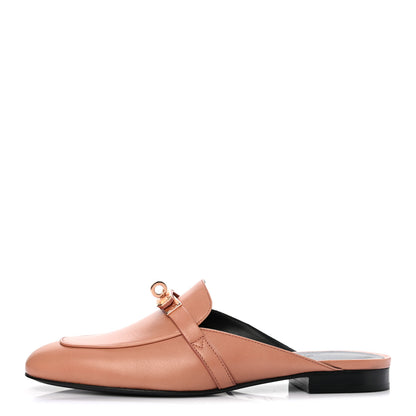Hermes Goatskin Oz Mules 37.5 Rose Aube 1 of 8