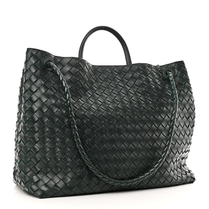 Bottega Veneta Nappa Intrecciato Large Andiamo Shoulder Bag Emerald Green 3 of 11