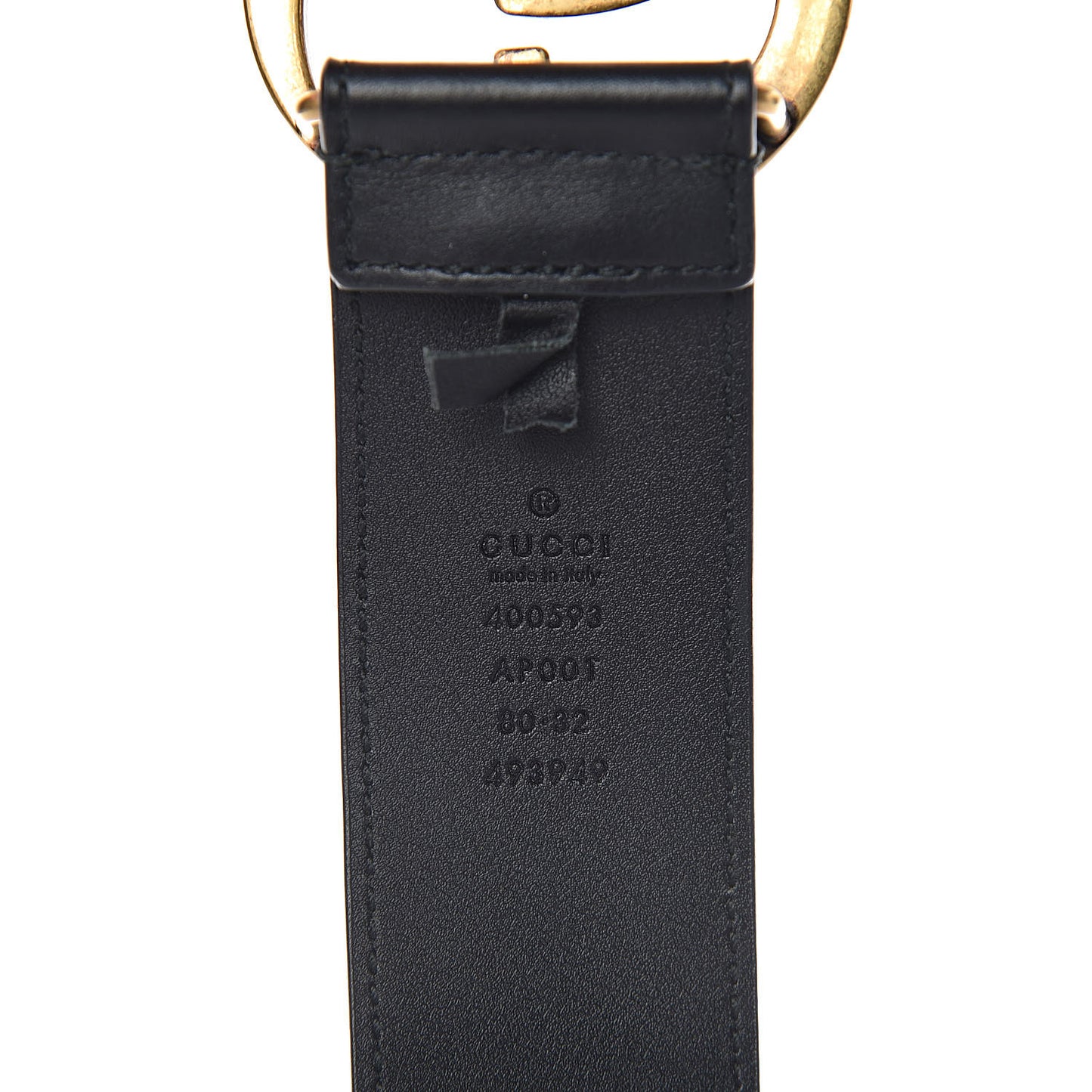 Calfskin Double G 40mm Belt 80 32 Black