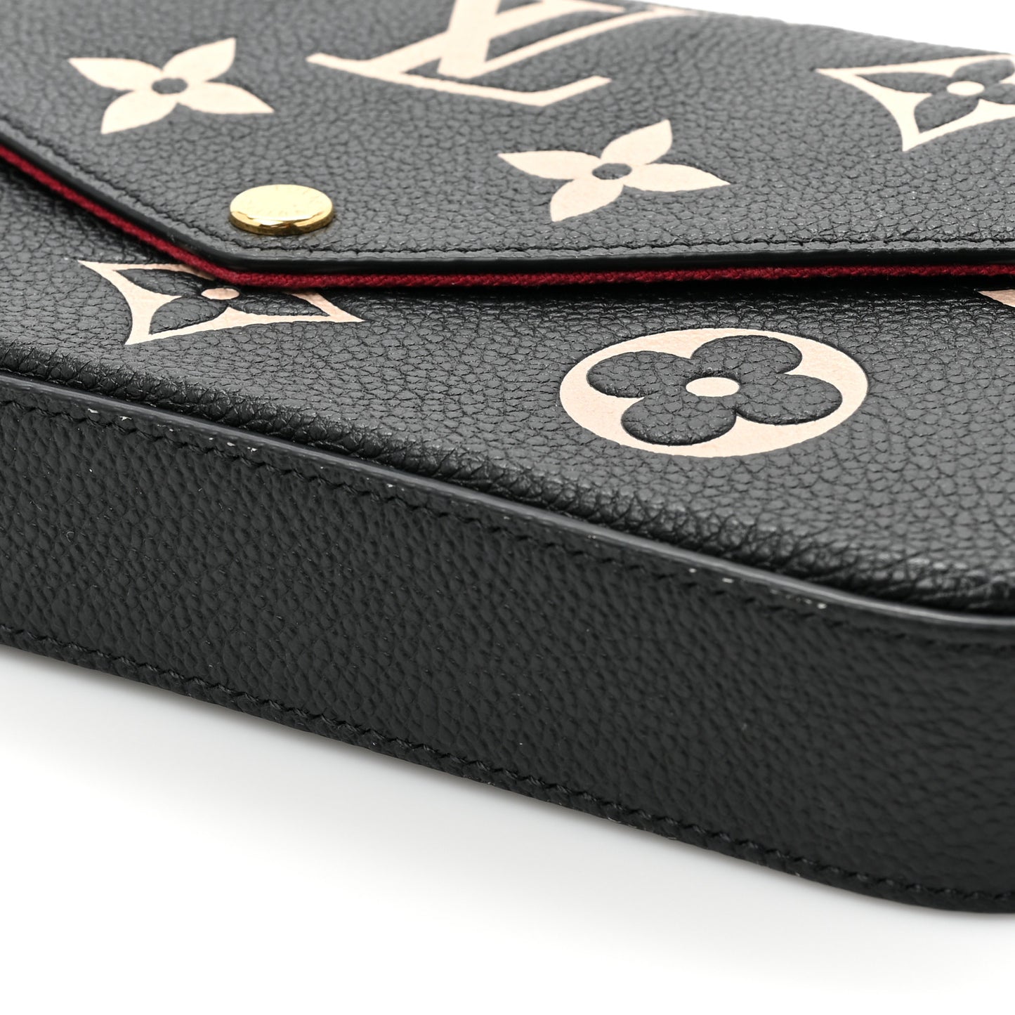 LOUIS VUITTON Empreinte Monogram Giant Felicie Pochette Black Beige