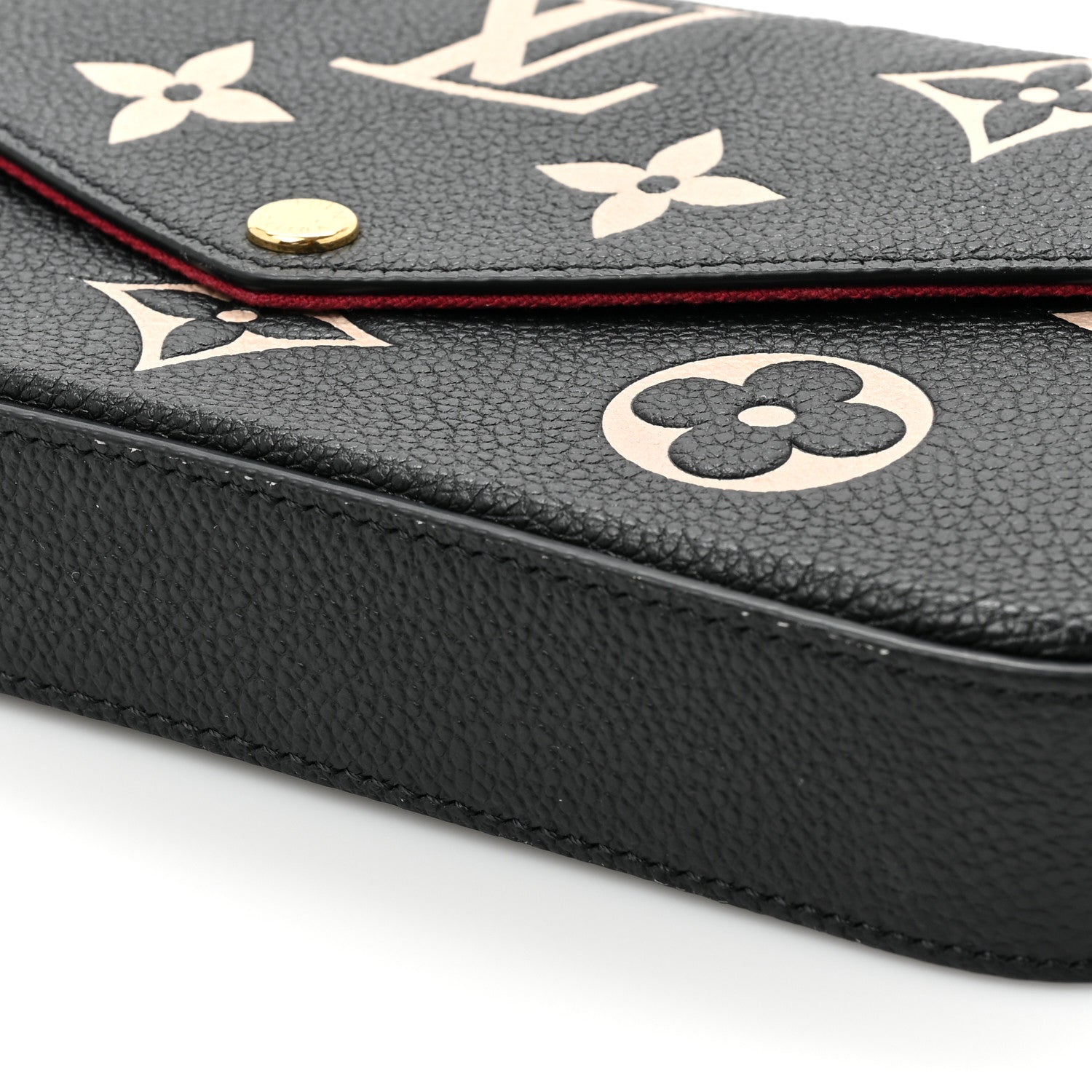 Louis Vuitton LOUIS VUITTON Empreinte Monogram Giant Felicie Pochette Black Beige 14 of 15