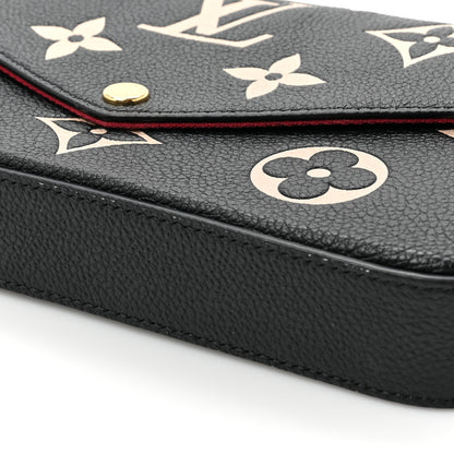 Louis Vuitton LOUIS VUITTON Empreinte Monogram Giant Felicie Pochette Black Beige 14 of 15