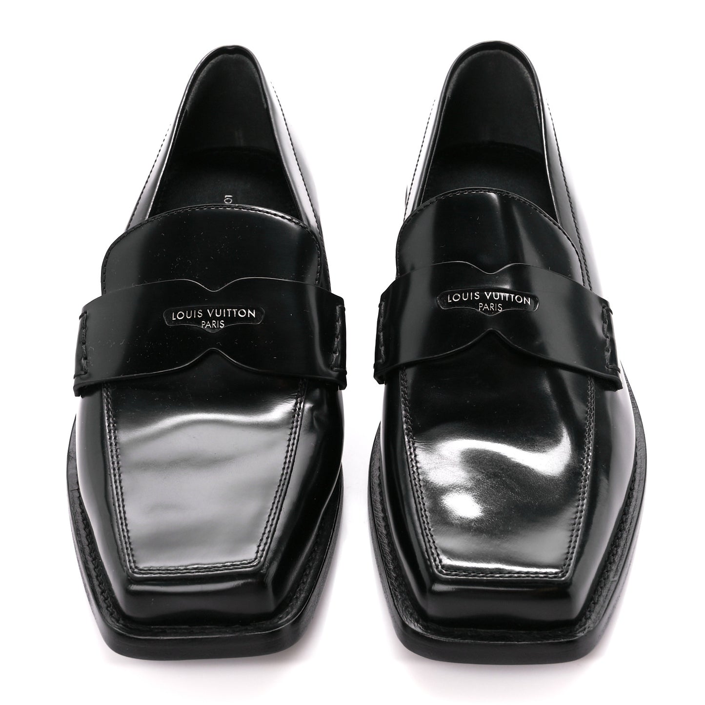 Glazed Calfskin Connelly Flat Loafer 39 Black
