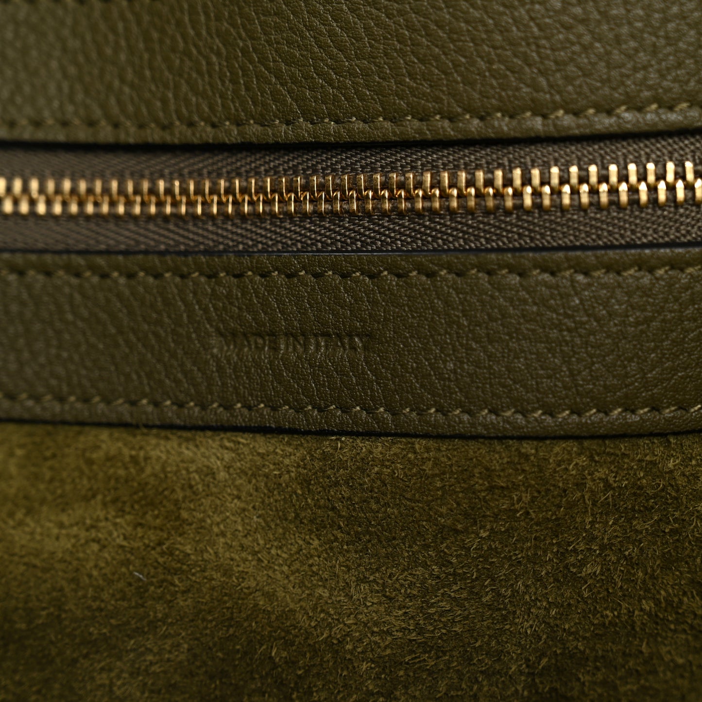 Soft Grained Calfskin Small Belt Cabas Phantom Khaki