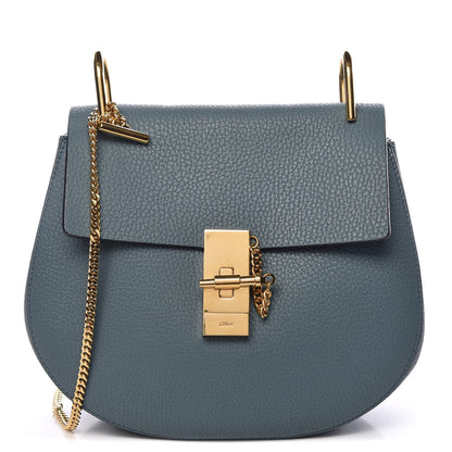 Chloe Grained Lambskin Drew Shoulder Bag Cloudy Blue 1 of 9