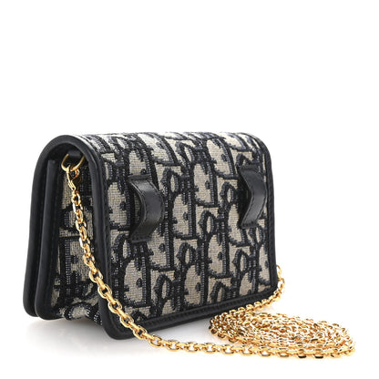 Christian Dior Oblique 30 Montaigne 2-In-1 Pouch Blue 3 of 11