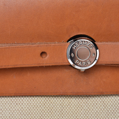 Hermes Toile Vache Calfskin Herbag 40 GM Natural 12 of 29