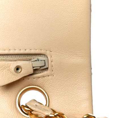 Chanel Lambskin Quilted Small Double Flap Beige 17 of 47