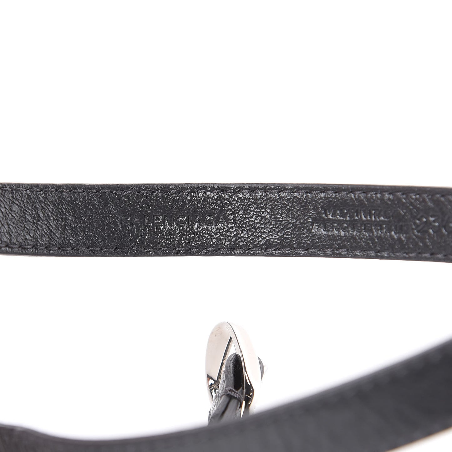Agneau Giant Silver Hardware Triple Tour M Bracelet Gris Fossile